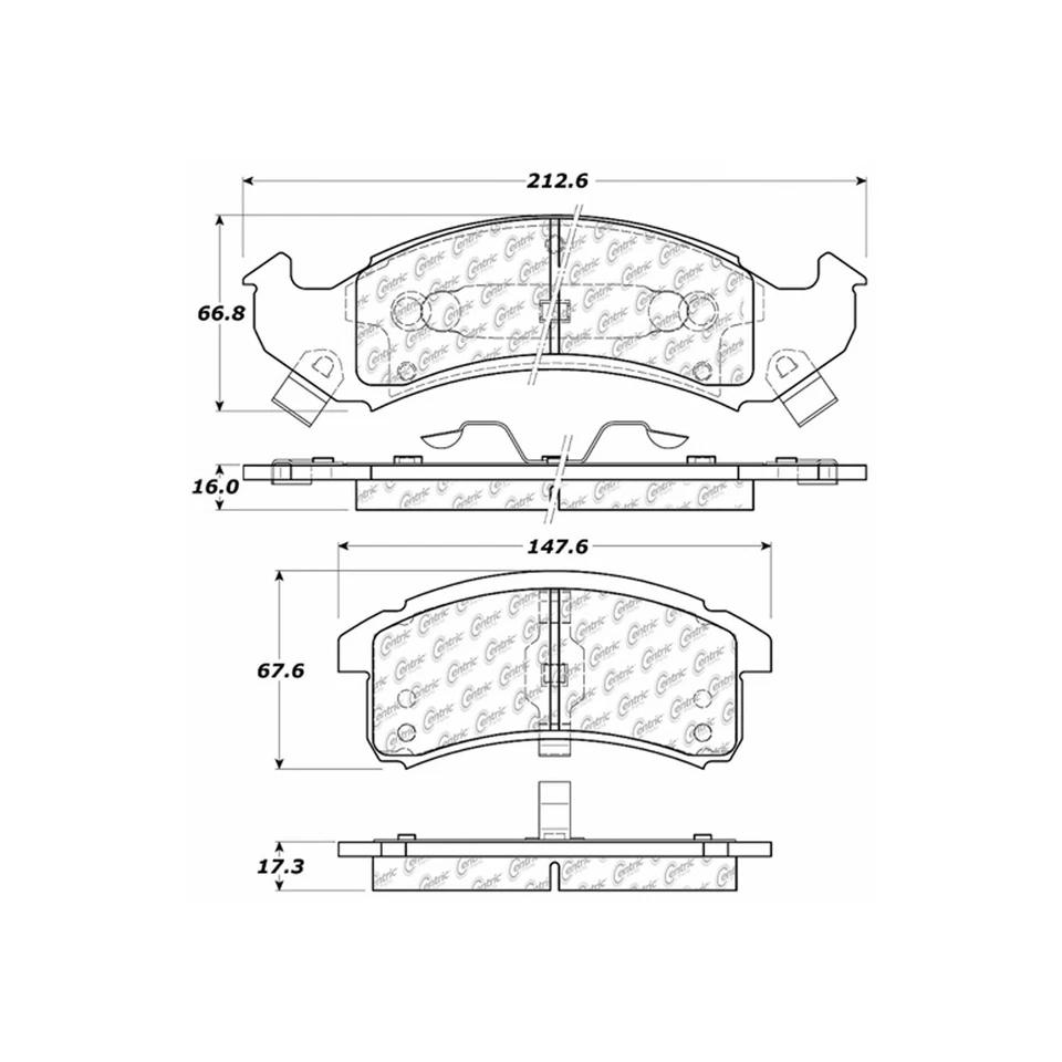 Para Buick LeSabre 1994-1999 | Pastillas de freno de disco delanteras centradas | Cerámica Foto 4 de 4