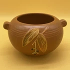 Weller Cornish 1933 Vintage Art Deco Pottery Brown Ceramic Jardiniere 4.5” Tall!
