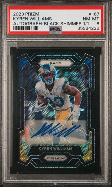 2023 Prizm Kyren Williams Black Shimmer Auto 1/1 Rams