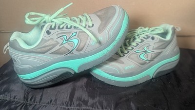 Gdefy Gravity Defyer Ion Womens Size 8.5 Gray Teal Green Walking Sneaker Shoes