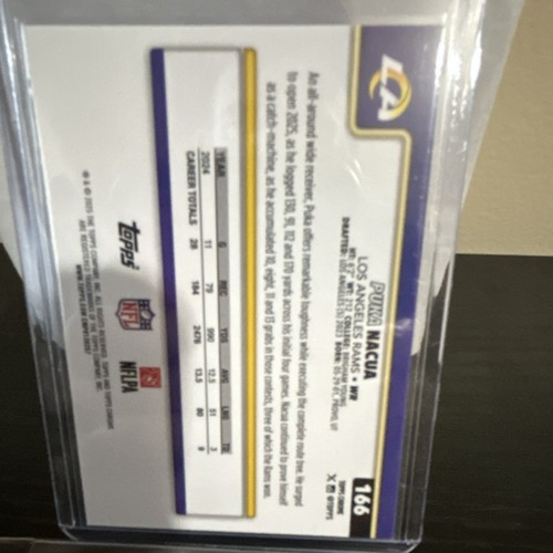Topps 2023 Chrome Puka Nacua #166 Los Angeles Rams NFL Rookie Football Card - Picture 2 of 2