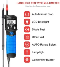 BTMETER Pen Type Digital Multimeter AC DC 600V Voltage Tester Resistance Meter