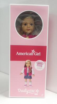 American Girl Doll Truly Me 100 w/ Extra T-Shirt Blonde Hair Blue Eyes