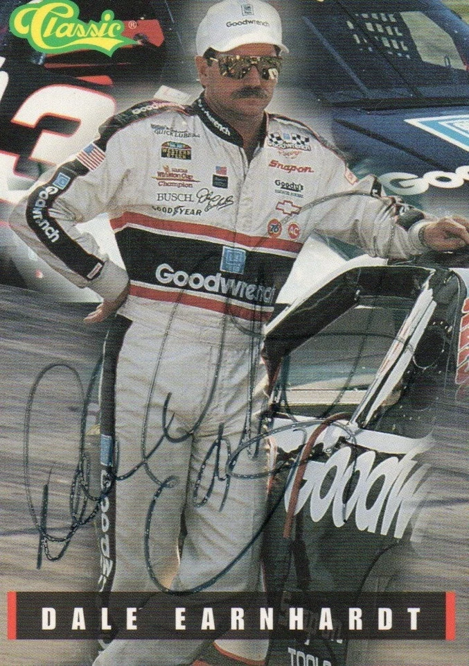 1995 CLASSIC DALE EARNHARDT AUTOGRAPHED CARD#442/1000 W/COA PLASTIC DISPLAY - Image 2 of 4