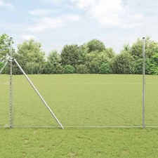 WALPLUS Hexagon Fence Silver 1.6x50 m Galvanised Steel Chicken Wire Mesh 3.40 per metre