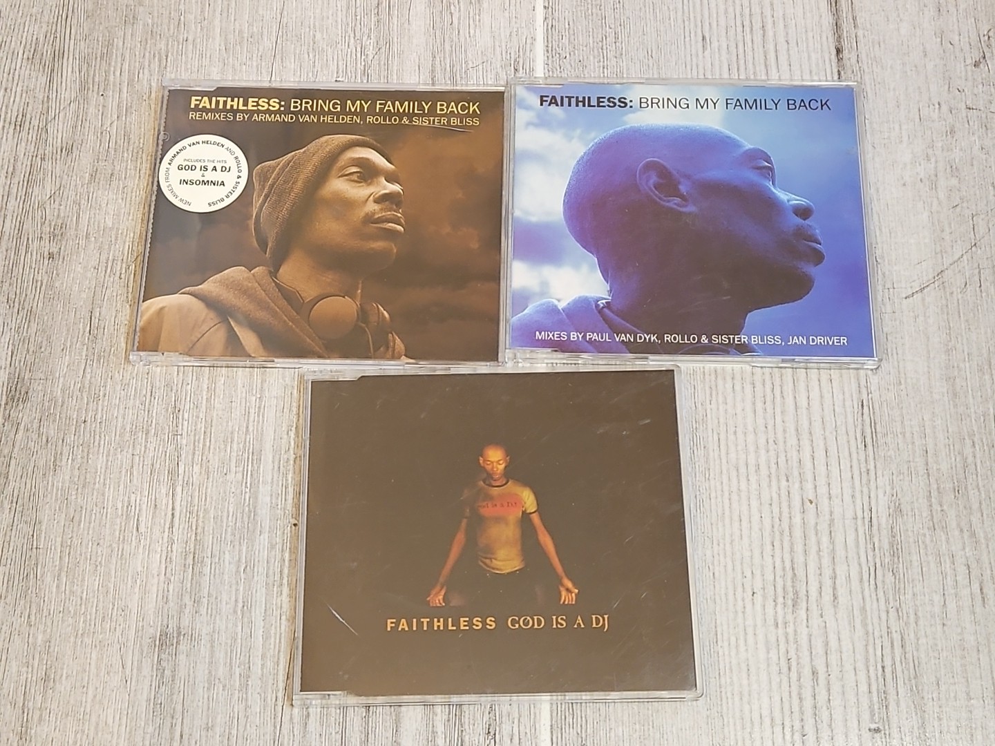 Faithless  CD Single Bundle X 3 God Is A DJ, Bring My Family Back, Dance Music