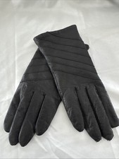 Women  s Sz SMALL Van Raalte Genuine Black Leather Gloves Acrylic Lined. NOS