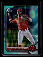 2022 Bowman Draft Baseball Chrome Aqua Blue Denzer Guzman RC 132/199 Los Angeles