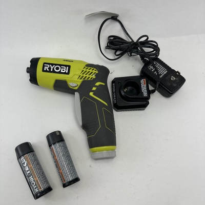 #ad #ad Ryobi Tek4 4 Volt Screwdriver HP54L LED Bit Driver 2 Batteries amp; Charger Tested $74.99