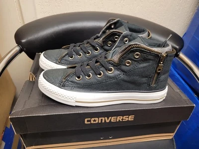 Baskets Converse CT PC Zip Mid en noir/ancien taille 4 UK - Photo 1/4