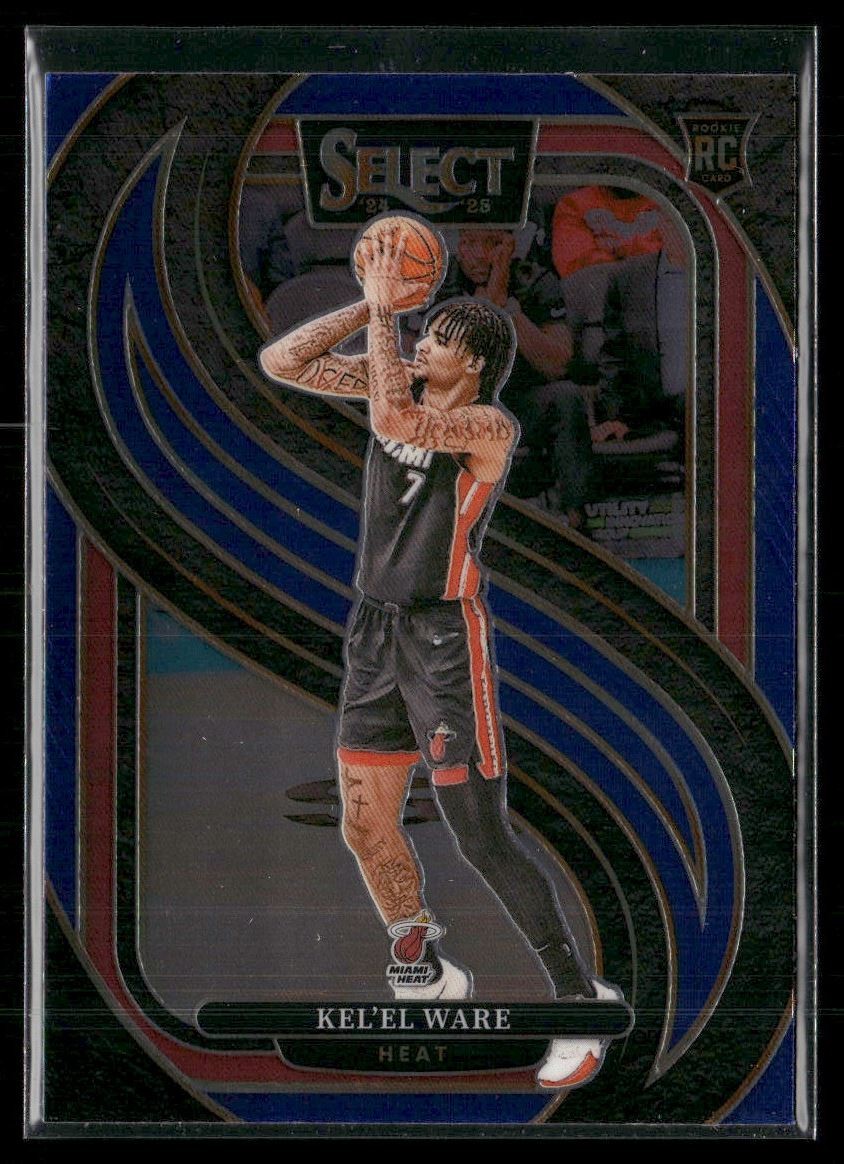 Kel'el Ware 2024-25 Panini Select Blue Retail Rookie Miami Heat #191