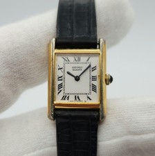 Seiko "Tank" Style Ladies Vintage Gold Tone w/ White Dial Quartz Watch 1400-5030