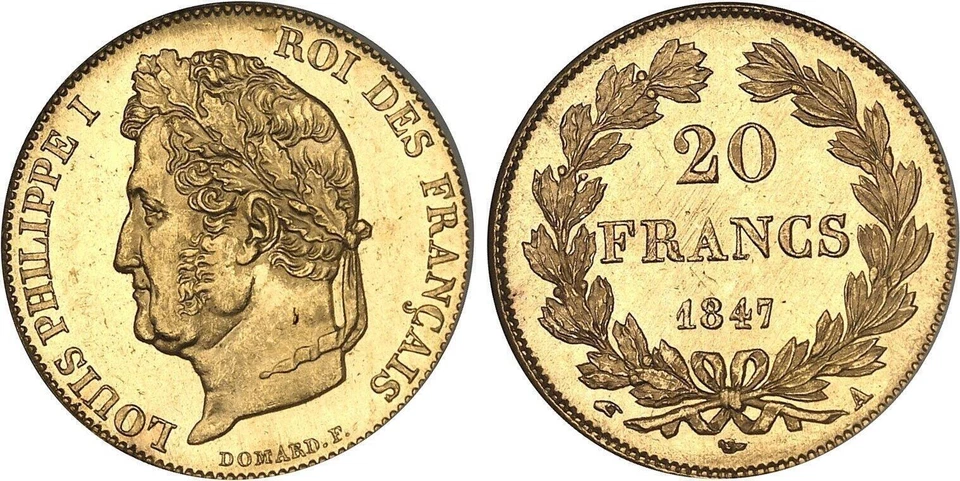 France - Louis-Philippe - 20 francs or 1847 Paris - NGC MS64 - Photo 1/1