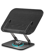 Viozon Book Stand for Reading,Book Holder, Height&Angle Adjustable, 360° Rota...