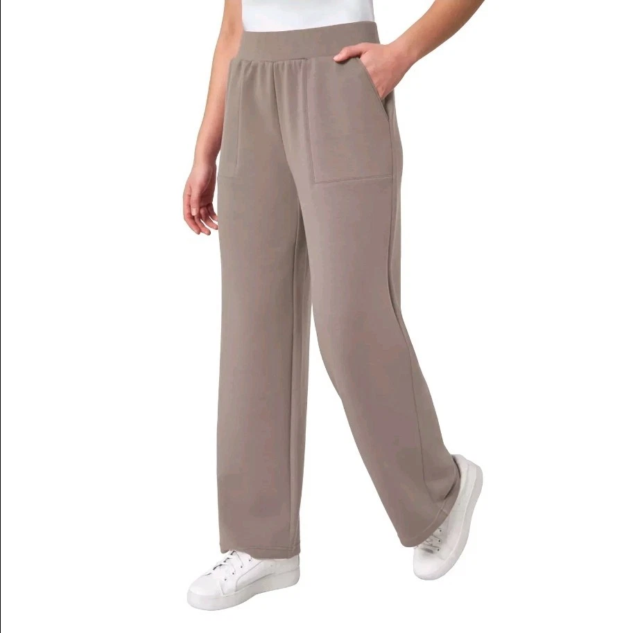 Women's Mondetta Ladies Ultra-Soft Wide Leg Pant, Tan, Size- Large