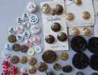 Big vintage lot nautical themed buttons metal & plastic NOS & pre-owned — photo 3