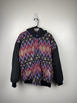 Vintage DJ Jazzy Jeff Starter Puffer Jacket Size Medium 90s Aztec Insulated