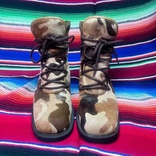 Stuart Weitzman Ankle Boots, size 7.5, Camo/cowprint