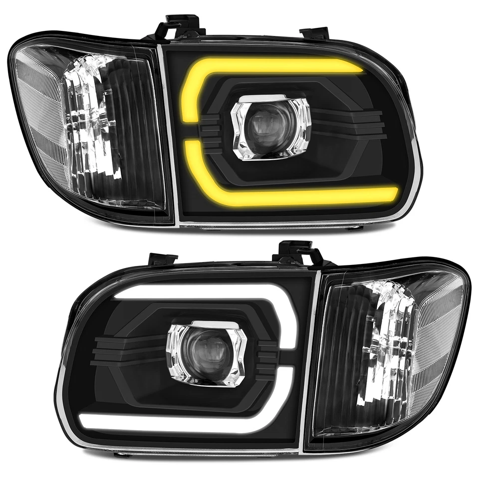 Faros LED DRL para camioneta Toyota Tundra 2005-07 2005-07 Sequoia L+R con SEQ Foto 3 de 4