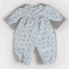 VINTAGE COTTAGE CORE Easter 80s I Girls Floral Smocked Romper Bubble Sz 6-9 Mo