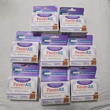 8 Pack Feverall Children's Acetaminophen 120mg 48 Suppositories 6 Each Exp 5/28