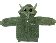 Infant Baby Yoda Grogu Hoodie Jacket 12 Months Costume Star Wars Unisex Sherpa