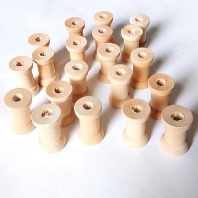 20 stücke Blank Holz Leere Spulen für Drahtgewinde Spulen Schnüre Spulen DIY