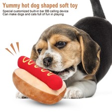 Soft Plush Dog Toy Hot Dog Shape Detachable Sound Exquisite Doll Toys For Cats