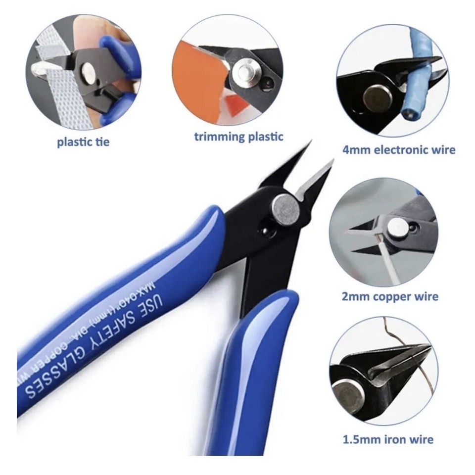 170 Wire Cutter DIY Trimmer Diagonal Side Cutting Cable Nippers Red Bl 170 Wire Cutter DIY Trimmer Diagonal Side Cutting Cable Nippers Red Bl