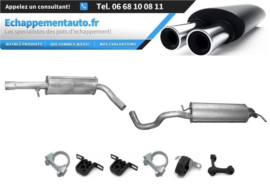 Échappement Seat Leon 1.8 20V T 99-06 silencieux central arrière 1J0253209C 1J0253209D