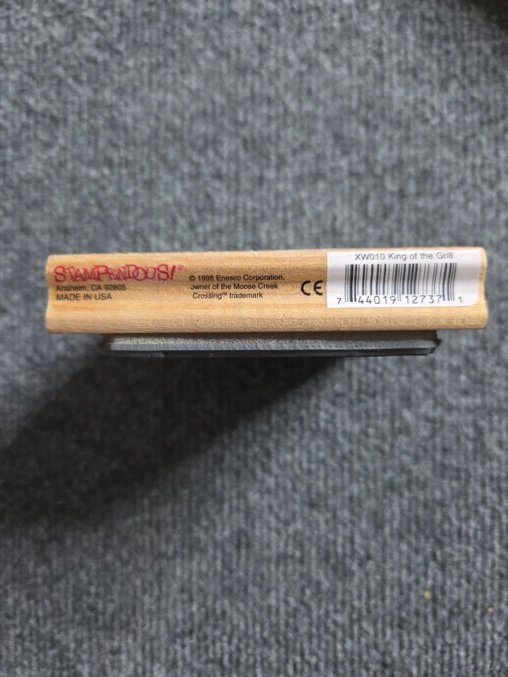 Sello de goma montado en madera SELLO DE BARBACOA REY DE LA PARRILLA... BONITO... lote 77 Foto 2 de 4