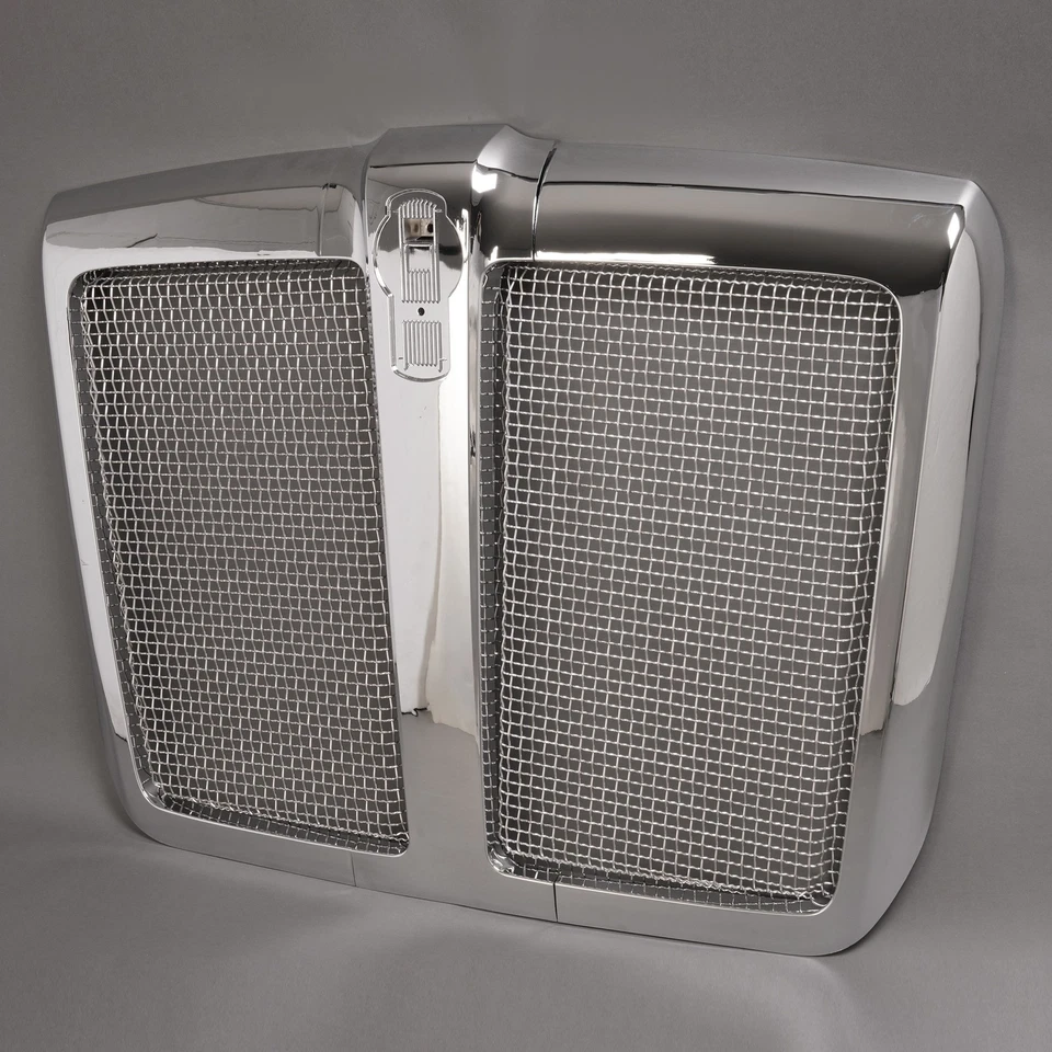 Marco de rejilla cromada delantera con repuesto de red de malla para Kenworth T680 2014-2022 Foto 2 de 4