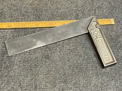Rare Vintage E C Simmons Keen Kutter 6” All Steel Mitered Try Square USA - Picture 1 of 6