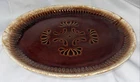Vintage McCoy Pottery Brown Drip 7062 Embossed Serving Platter