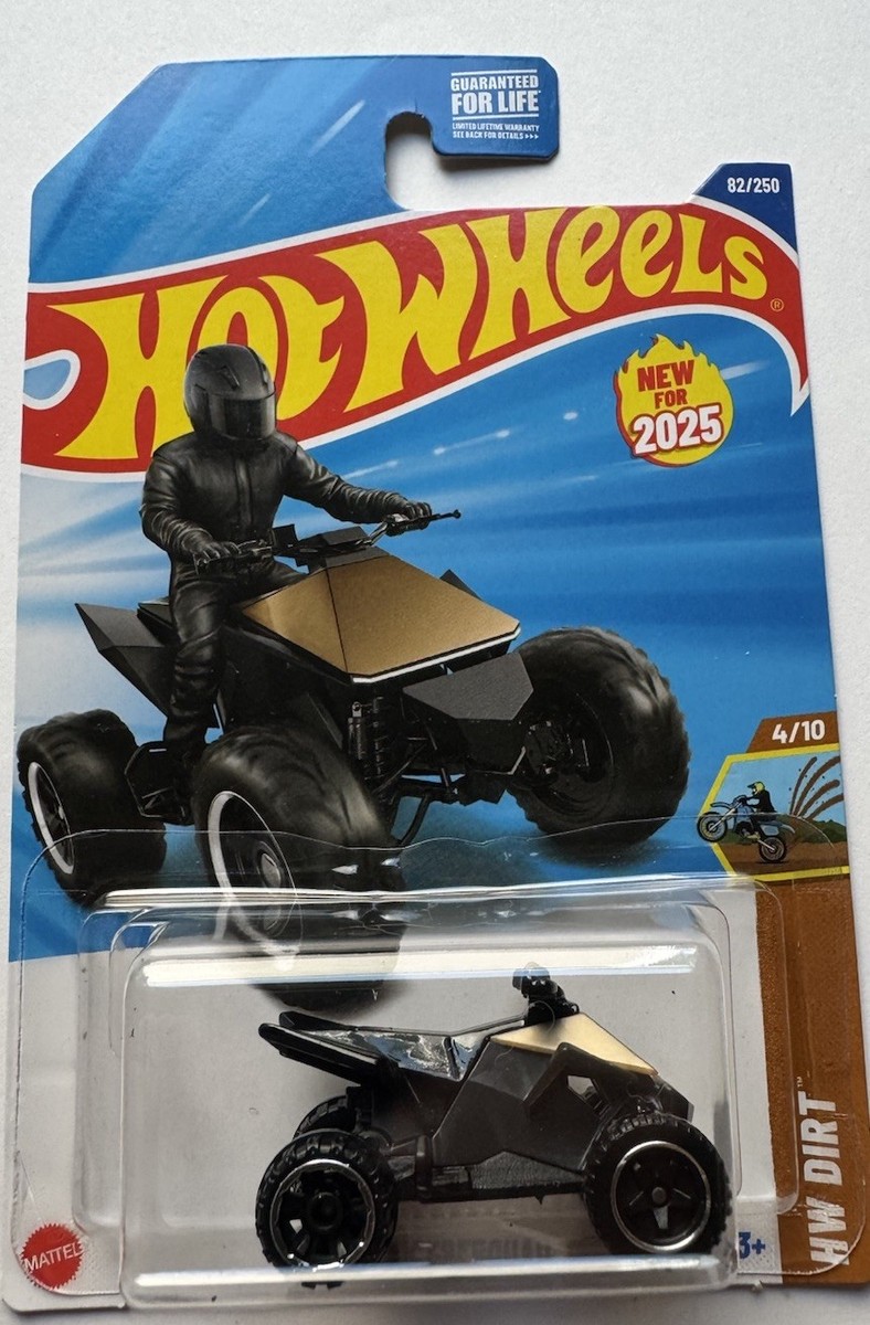 Hot Wheels Tesla Cyberquad 1:64 - Schwarz Gold HW Dirt 2025