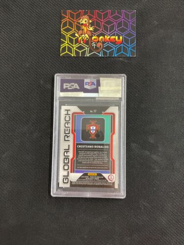 Cristiano Ronaldo 2022 Panini Prizm World Cup Global Reach PSA 10 - Foto 2 di 2