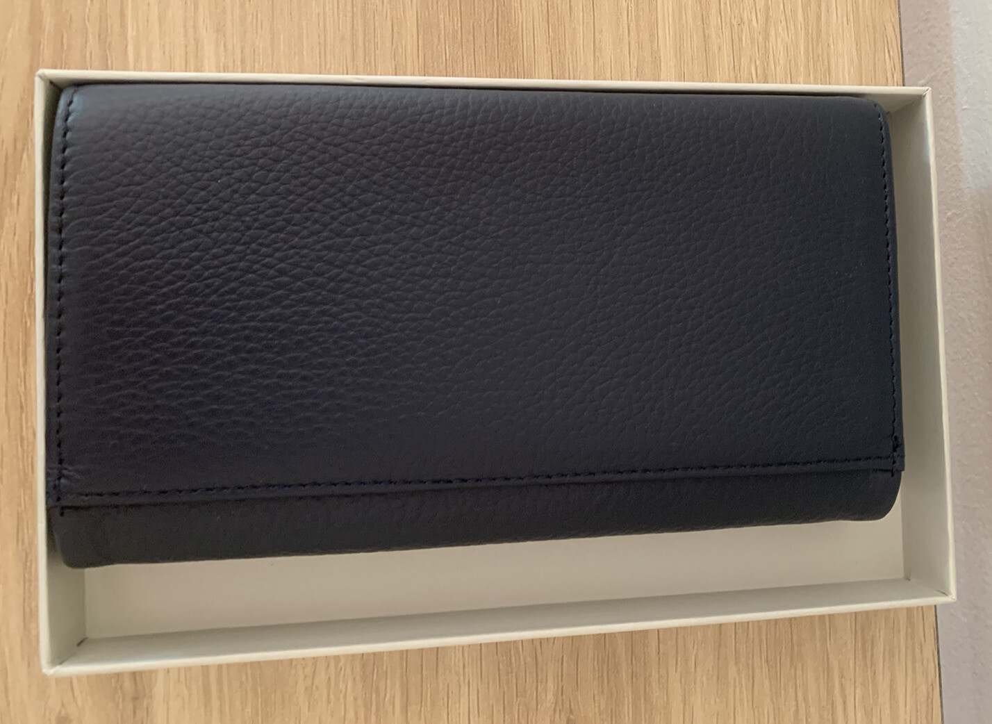 Status Anxiety Nevermind Leather wallet in navy blue NWT eBay