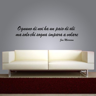 Frasi Natale Jim Morrison.Wall Stickers Frase Jim Morrison Ognuno Di Noi Ha Un Paio Di Ali A0287 Ebay