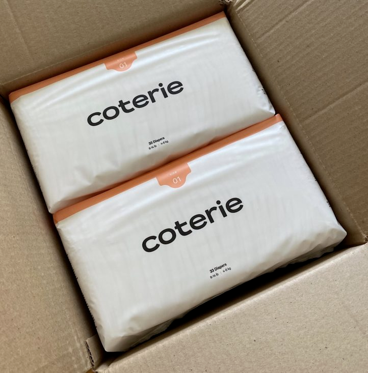 NEW 2 Packs Coterie Baby Diapers Size 1 (66 Diapers) FREE SHIPPLING