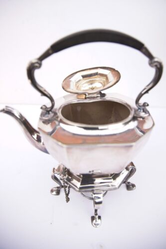 Silver-plated tilting spirit kettle, Carrington & Co - Picture 9 of 15