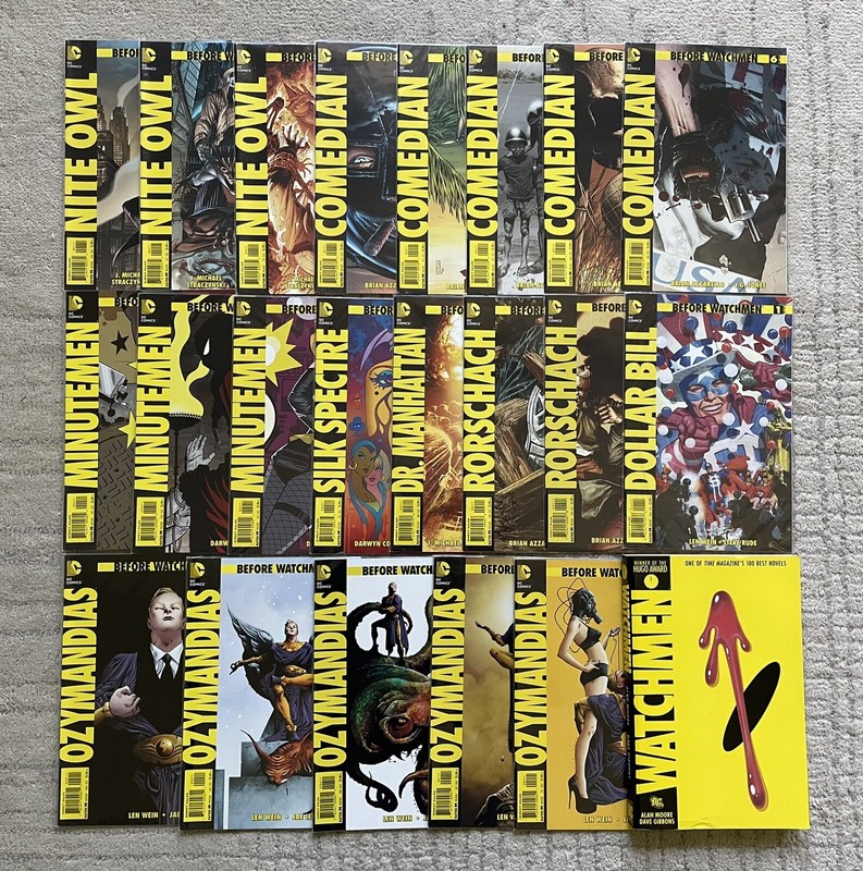 Before Watchmen Lot Mini-Series - 21 Issues - No Duplicates + Watchmen TPB