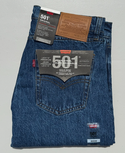 Levis® 501 Mens Denim Jeans Original Fit bottoms Straight Leg Pants Jean NEW - Picture 24 of 28