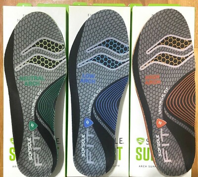 Sofsole FIT Series Insoles Support Full-Length Foam Womens Natural,low,High 5/6