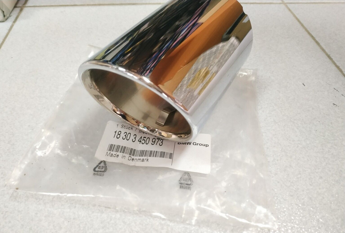 BMW X3 E83 LCI exhaust tailpipe tip chrome !NEW! GENUINE 