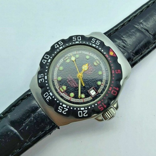 Classic TAG HEUER F1 quadrante nero data quarzo donna ES0569 Orologio  serviti EU Nave | eBay