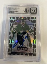 Jake Oettinger Signed Upper Deck UD Allure Card IP RC Slabbed Beckett BAS COA a