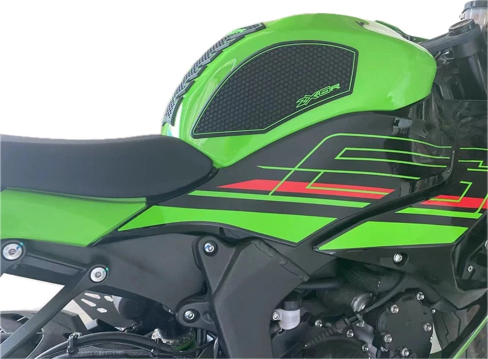 Almohadilla antideslizante para tanque de combustible alfombrilla de remolque pegatina para Kawasaki Ninja ZX-6R 2019-2025 Foto 2 de 4