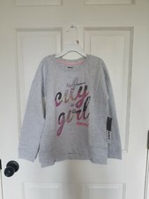DKNY Sweatshirt Little Girl's Sz 6x Oversized Embellished with Sequins NWT