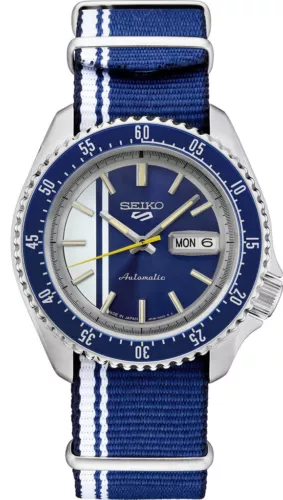 *BRAND NEW* Seiko 5 Sports U.S Special Blue Dial Nylon Strap Men's Watch SRPK69