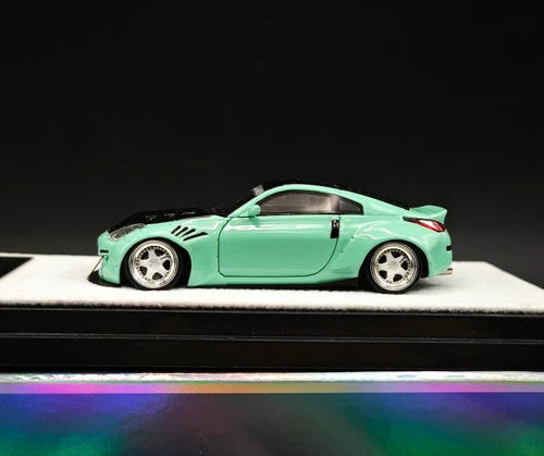 YM 1:64 JDM Green 350Z Pandem Fairlady Sports Model Diecast Resin Car - Picture 3 of 11